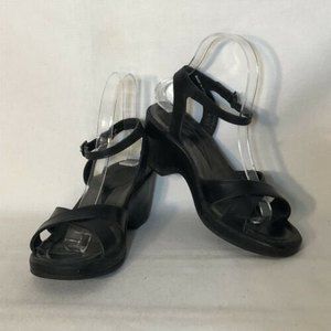 Dansko Mary Jane Black 37 EU 7 US Ankle Strap Platform Heels Shoes